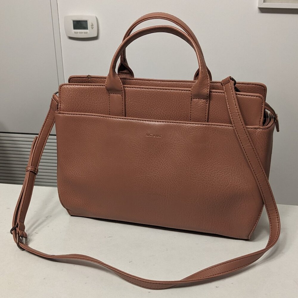 Matt & Nat - Zippered Large Tote Purse - Deep Pinky Nude